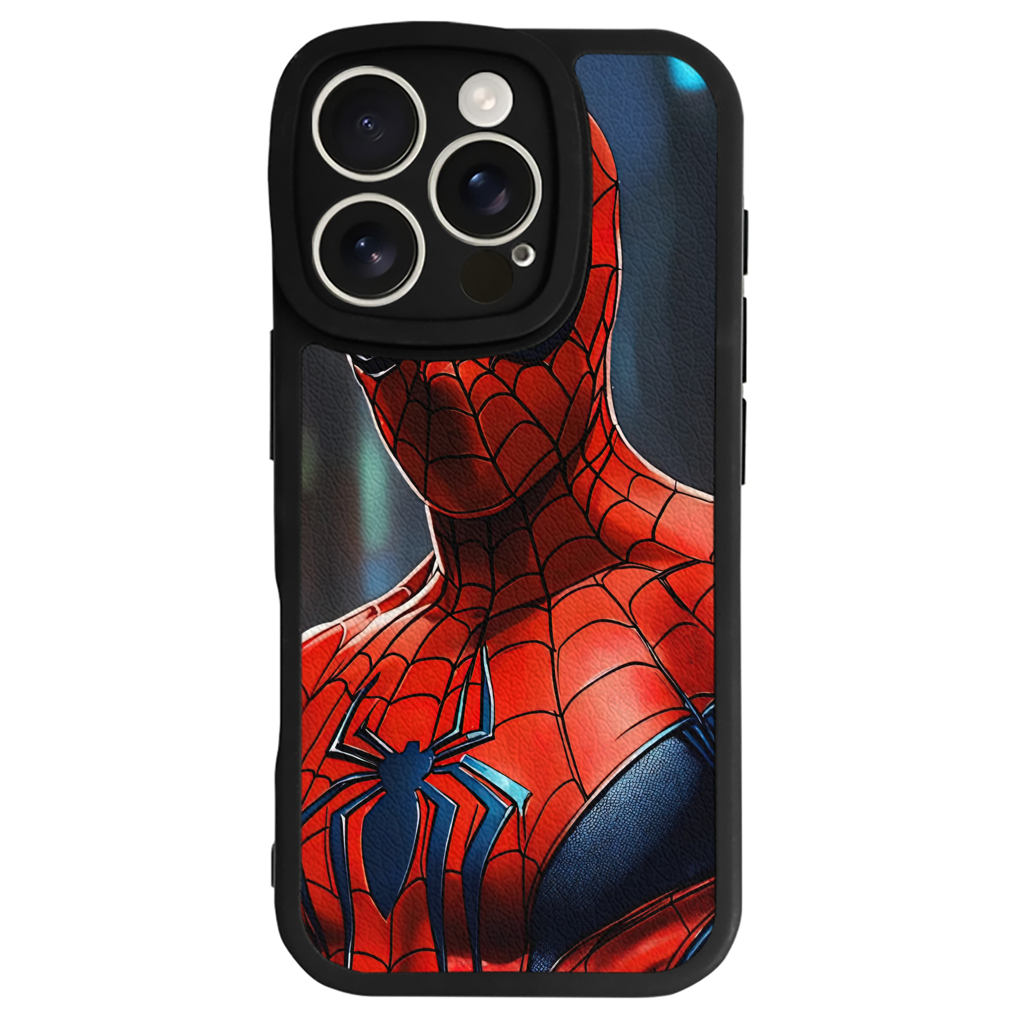 （画像用） Spider Man スパイダーマン 【iPhone 16シリーズ対応】シリコンスマホケース（レザー調） 材質：シリコン